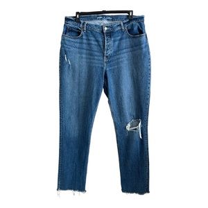 Old Navy Slouchy Straight High Rise Size 16 Tall Button Fly